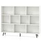 Engineered Wood Cube Bookcase with Metal Legs and Anti-Tip Kits